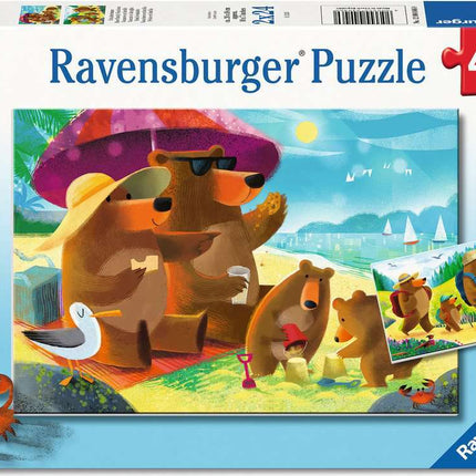 Children’s Jigsaw Puzzle Bear Family Vacations - 24 Pieces Puzzle