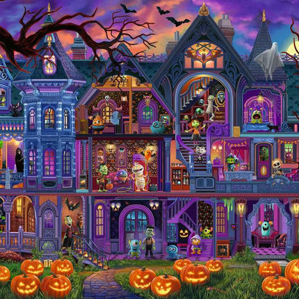 Children's Jigsaw Puzzle Monster House Party - 100 Pieces Puzzle
