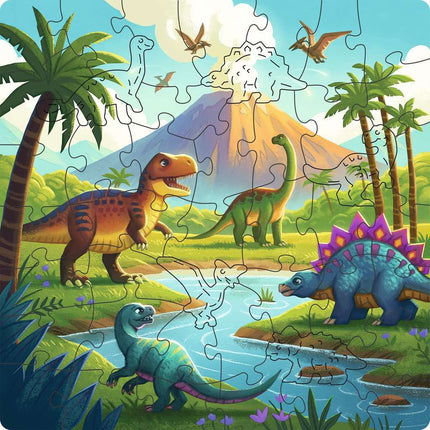 WOOD: Dinosaurs 44 Pc Puzzle