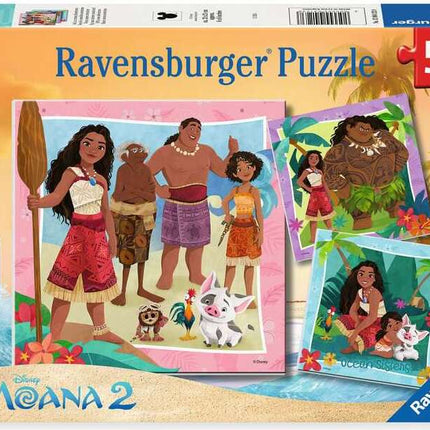 Moana 2 Off To New Adventures 3x49 pc Puzzle