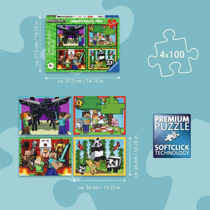 Minecraft 4x100 Pc XXL Puzzle