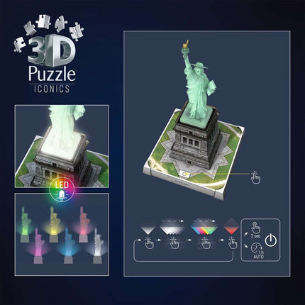 Iconics 3D Statue of Liberty Night Ed. 108 pc