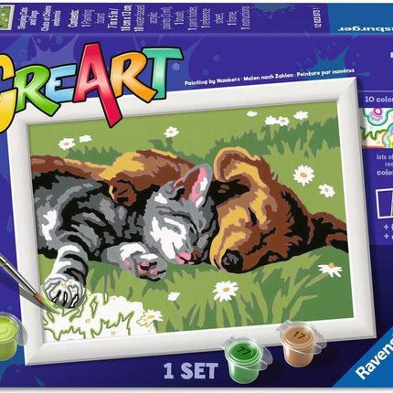 CreArt:Sleeping Cat and Dog 5x7