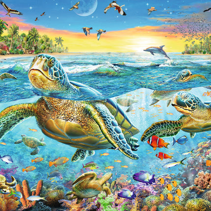 Swim with Sea Turtles (100 pc Puzzle)