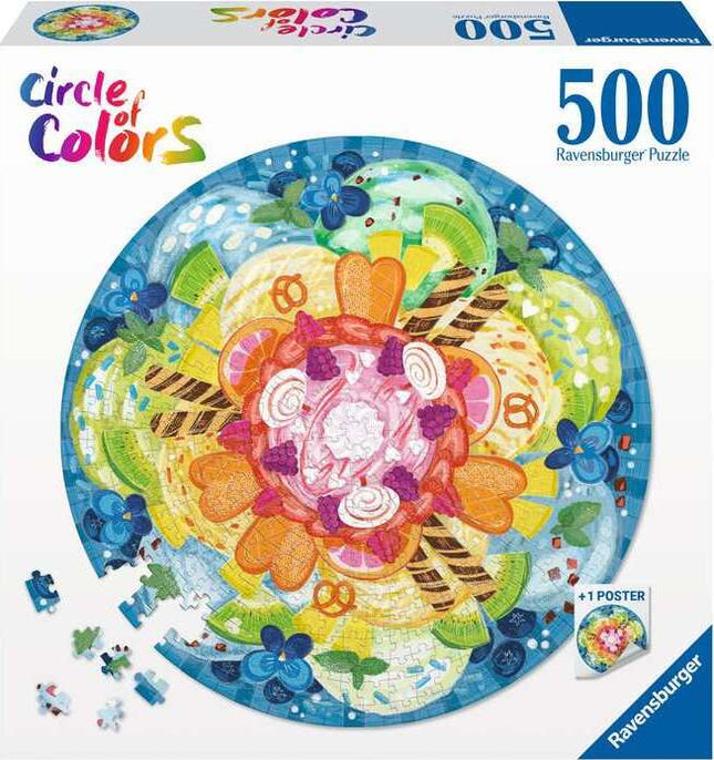 Circle of Colors: Ice Cream (500 pc Round Puzzles)