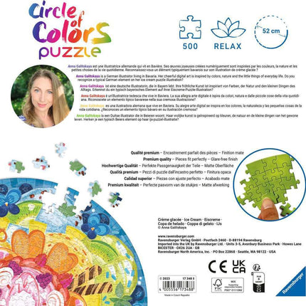 Circle of Colors: Ice Cream (500 pc Round Puzzles)