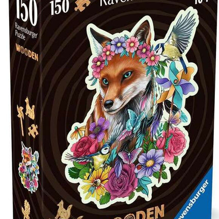 Colorful Fox Shaped (150 pc Shaped Wooden Puzzles)