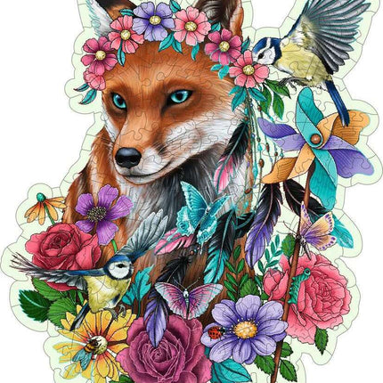 Colorful Fox Shaped (150 pc Shaped Wooden Puzzles)