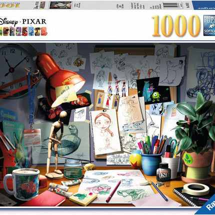 Disney Pixar:The Artist's Desk (1000 pc Puzzle)