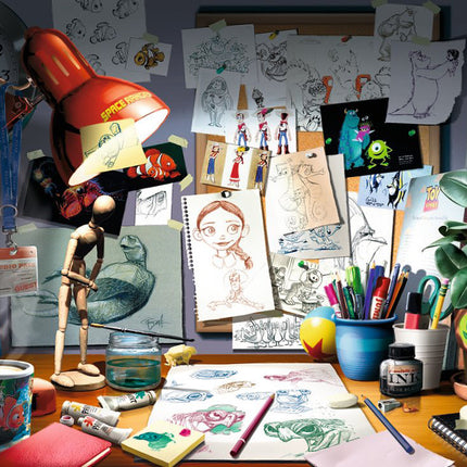 Disney Pixar:The Artist's Desk (1000 pc Puzzle)