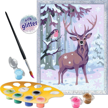CreArt: Paint-By-Number Festive Friends w/Glitter 7x10