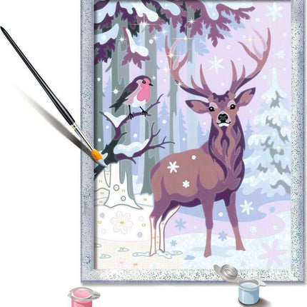 CreArt: Paint-By-Number Festive Friends w/Glitter 7x10