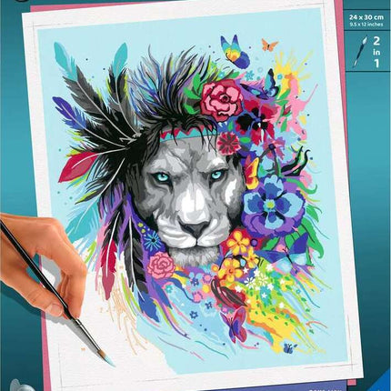CreArt: Paint-By-Number BoHo Lion 10x12