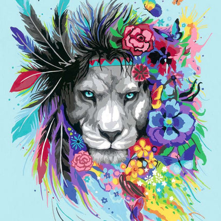 CreArt: Paint-By-Number BoHo Lion 10x12