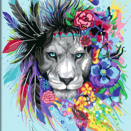 CreArt: Paint-By-Number BoHo Lion 10x12