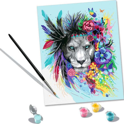 CreArt: Paint-By-Number BoHo Lion 10x12