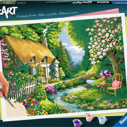CreArt: Paint-By-Number River Cottage 12x16