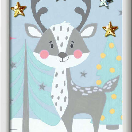 CreArt - Paint by Numbers - Winter Fawn - Paint by numbers for kids 7 years up