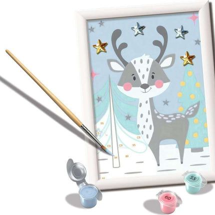 CreArt - Paint by Numbers - Winter Fawn - Paint by numbers for kids 7 years up