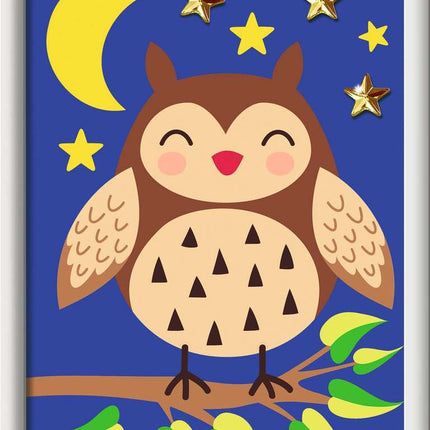 CreArt - PBN Cute Owl - Paint by numbers for kids 7 years up