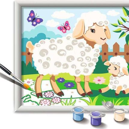 CreArt - Sheep and Lamb - Paint by numbers for kids 9 years up