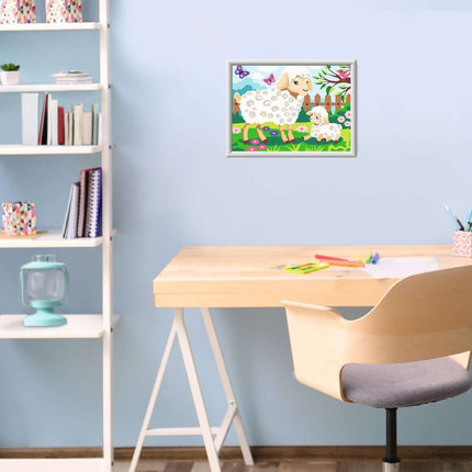CreArt - Sheep and Lamb - Paint by numbers for kids 9 years up