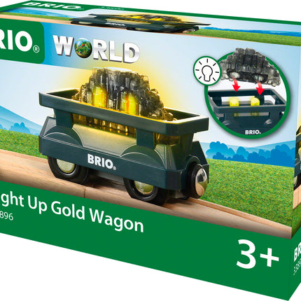 BRIO Light Up Gold Wagon