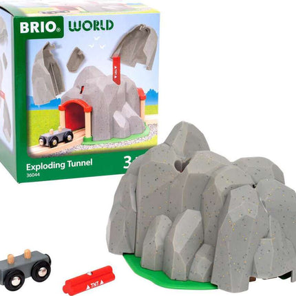 BRIO World Train Set Exploding Mountain Tunnel