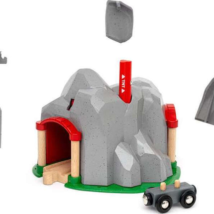 BRIO World Train Set Exploding Mountain Tunnel