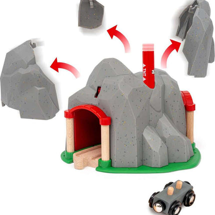 BRIO World Train Set Exploding Mountain Tunnel