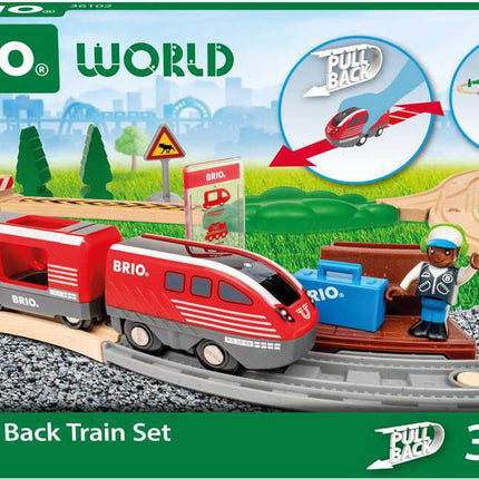 BRIO World Pull Back Train Set