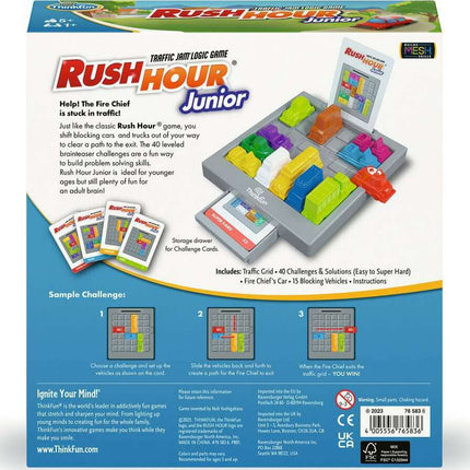 ThinkFun Rush Hour Jr Traffic Jam Logic Game for Kids