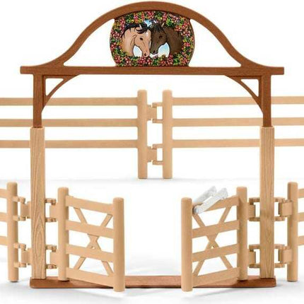 Paddock With Entry Gate Horse Toy Playset Accessories
