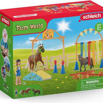 Pony Agility Training Farm Figurine Toys Play Set