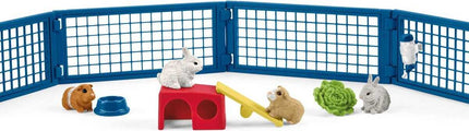 Rabbit And Guinea Pig Hutch Farm Figurine Toys Play Set