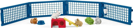 Rabbit And Guinea Pig Hutch Farm Figurine Toys Play Set