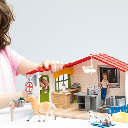 Veterinary Practice With Pets Farm Figurine Toys Play Set