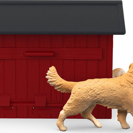 schleich FARM WORLD Dog Kennel with Golden Retriever