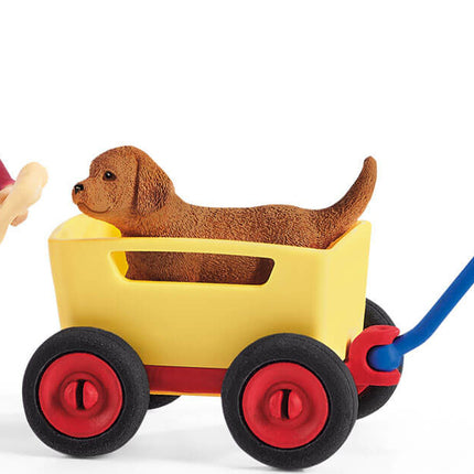 schleich Farm Life Puppy Wagon Ride
