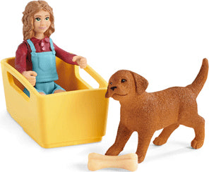 schleich Farm Life Puppy Wagon Ride
