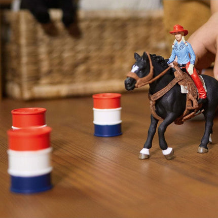 schleich Cowgirl Barrel Racing Fun