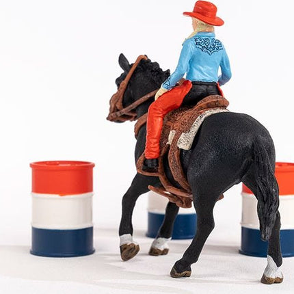 schleich Cowgirl Barrel Racing Fun