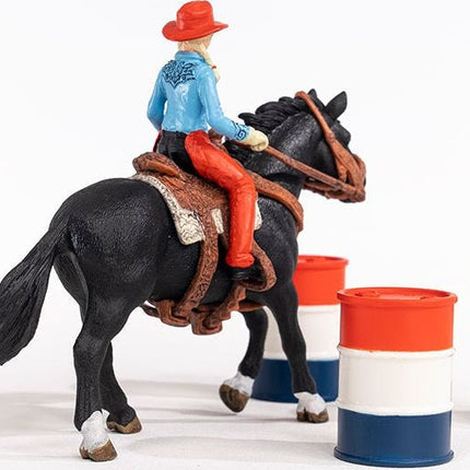 schleich Cowgirl Barrel Racing Fun