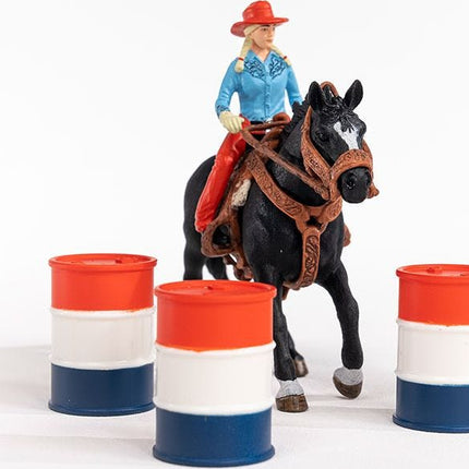 schleich Cowgirl Barrel Racing Fun