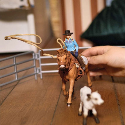 schleich Cowgirl Team Roping Fun