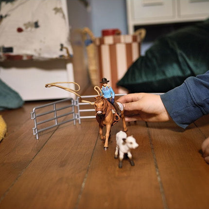 schleich Cowgirl Team Roping Fun