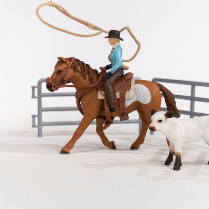 schleich Cowgirl Team Roping Fun