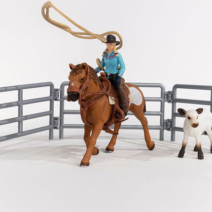 schleich Cowgirl Team Roping Fun