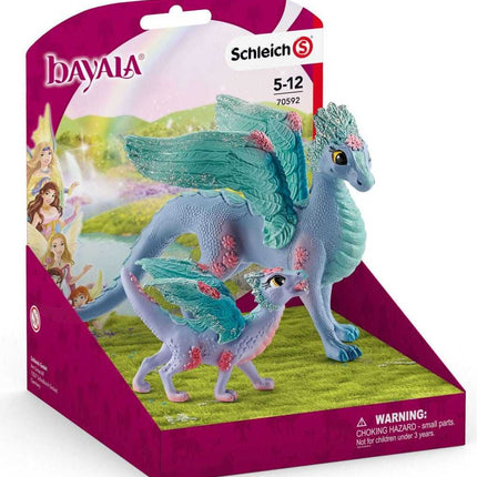 Blossom Dragon Mother And Baby Dragon Toys Playset