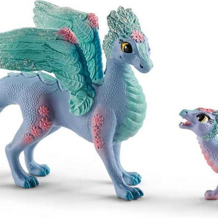 Blossom Dragon Mother And Baby Dragon Toys Playset